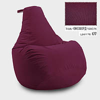 Бескаркасное кресло мешок груша Coolki XXXL 100x140 Бордовый (Оксфорд 600D PU) DH, код: 6719495