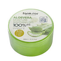 Гель с экстрактом алоэ вера многофункциональный Farmstay Moisture Soothing Gel Aloe Vera 300 HH, код: 8290265