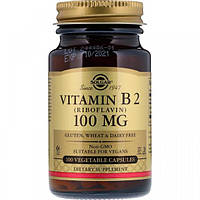 Рибофлавин Solgar Vitamin B2 100 mg 100 Veg Caps EV, код: 7527183