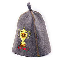 Банная шапка Luxyart Чемпион Серый (LA-246) TR, код: 1103706