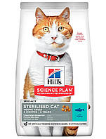 Сухой корм Хиллс для стерилизованных кошек Hills Science Plan Young Adult Sterilised Cat тунец 1,5 кг Pan