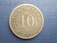 Монета 10 пфеннигов Германия империя 1896 D