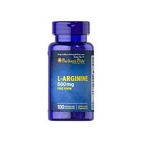 Аргинин Puritan's Pride L-Arginine 500 mg 100 Caps DH, код: 7518854