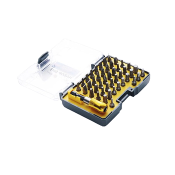 Набір біт 1/4" 44 шт + бітотримач + пластик кейс CrV СИЛА