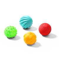 Развивающие сенсорные мячи, набор 4 штуки "BabyOno"