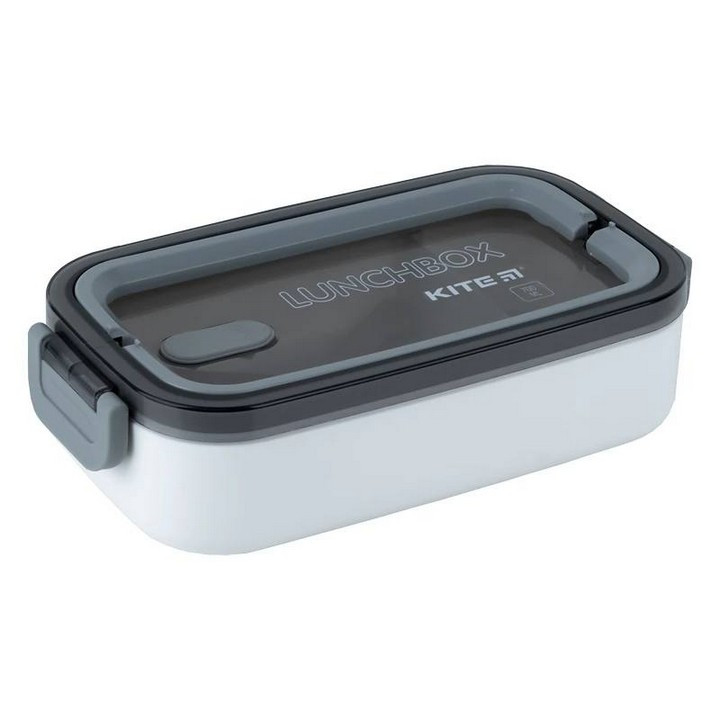 Ланчбокс Kite 700 мл ложка + зірочка, 1 контейнер, білій