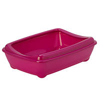 Туалет для кошек Moderna Arist O-Tray с бортиком 50х38х14 см Ярко-розовый (5412087013982) GG, код: 7892892