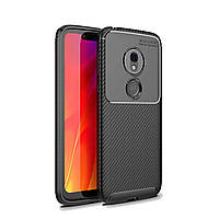 Чехол Carbon Case Motorola G7 Play Черный (hub_JwyF73553) KV, код: 1374135