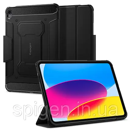 Чохол Spigen для iPad 10 (10.9") 2022 Rugged Armor Pro, Black (ACS05417), фото 1