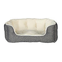 Лежак для собак і кішок Trixie Davin 60x45 см Сірий у смужку кремовий (4011905389752) SC, код: 7684114