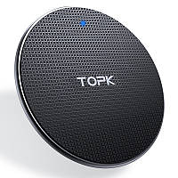 Беспроводное зарядное устройство Topk Wireless Charger B01W Black (4129546871) ET, код: 1876966