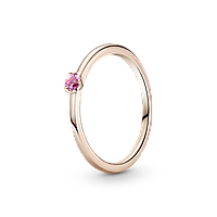 Срібне кільце Pandora Rose з рожевим каменем 189259C03 52 MY, код: 7362007