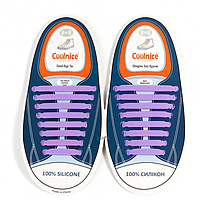 Силиконовые шнурки Coolnice В01 Violet (n-318) QT, код: 1624102
