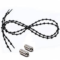 Шнурки для обуви с узелками эластичные с металлическими фиксаторами концов шнурка 2Life (n-50 QT, код: 1671641