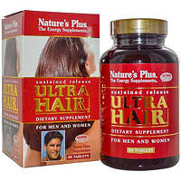 Комплекс для кожи волос ногтей Nature's Plus Ultra Hair For Men Women 90 Tabs TP, код: 7572629