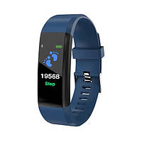Фитнес браслет трекер умные часы для смартфона Arivans 115 Plus Band Classic Синий ML, код: 8176000