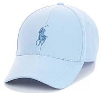 Женская бейсболка с вышивкой "Polo" / женская кепка поло / кепка молодежная "Polo" голубая