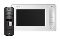 Комплект видеодомофона ARNY AVD-4005 White Brown IN, код: 7796426