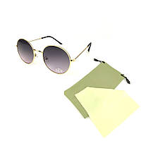 Солнцезащитные очки FlyBy Lolipop с золотой металической оправой и градиентной зелено-розовой PK, код: 7416142