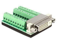 Терміналблок Delock Terminal block-DVI F 27pin DVI24+1 Pitch3.81mm зелений (70.06.5169) OM, код: 7453606