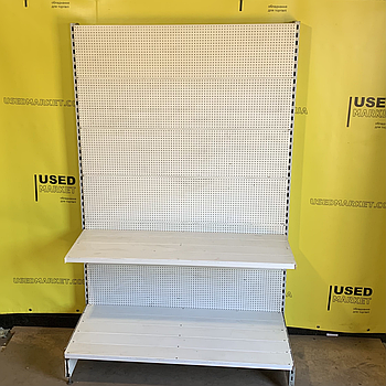 Перфо стелажі TEGOMETALL з перфорованими задніми стінками 2000x1250 з додатковою полицею для магазина