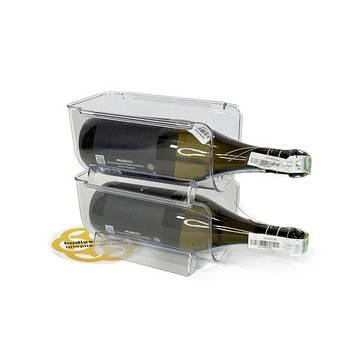 Надійна підставка для пляшок, пластик, прозорий OKYANUS