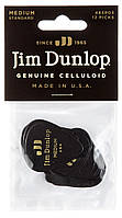 Медиаторы Dunlop 483P03MD Genuine Celluloid Black Medium Player's Pack (12 шт.) GG, код: 6729407