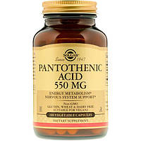 Пантотеновая кислота Solgar Pantothenic Acid 550 mg 100 Veg Caps DH, код: 7519165