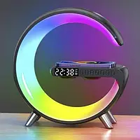 Ночник акумуляторний з годинником G63 Smart Light Sound Machine BLACK