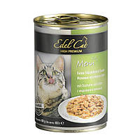 Корм Edel Cat влажный с индейкой и печенкой для взрослых котов 400 гр SX, код: 8452067