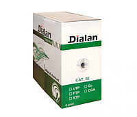 Кабель звита пара Dialan КПВЕ 4*2*0,50 FTP-cat.5e (FTP мідь внутрішній) бухта 305 м білий UP, код: 7332814