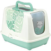 Закрытый туалет для котов c угольным фильтром и совком Moderna Trendy Cat Eden 57.3х44.4х43.8 BM, код: 7890953