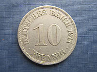 Монета 10 пфеннигов Германия империя 1911 А