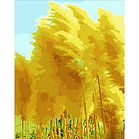 Картина по номерам Strateg Премиум Желтые перышки размером 40х50 см (DY353) US, код: 8119116