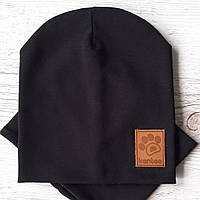 Детская шапка с хомутом КАНТА размер 52-56 Черный (OC-127) DH, код: 1900008