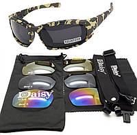 Защитные тактические очки 7 комплектов линз Daisy X7-X камуфляж толщина линз 2 мл FE, код: 8447041