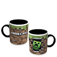 Чашка цветная Крипер из компьютерной игры Майнкрафт