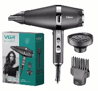 Мощный профессиональный фен для волос с насадками концентратором VGR V-451 2000 Вт холодный и горячий воздух