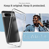 Чохол Spigen для Pixel 8 - Ultra Hybrid, Crystal Clear (ACS06278), фото 3