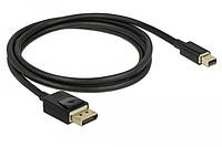 Кабель монітора-сигнальний Delock DisplayPort-mini M M 1.0m v1.4 8K60Hz 19pin D4.5mm Cu чорн MY, код: 7455580