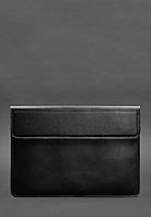 Кожаный чехол-конверт на магнитах для MacBook 13 Черный BlankNote UP, код: 8131861