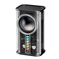 Блютуз Bluetooth портативная колонка Remax Clear Mecha прозрачная Мини-3d Subwoofer Black (RB-M68)