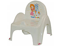 Горшок-стульчик Tega Baby Принцесса с музыкой Белый PO-054-103 (2000903453314) FS, код: 8413313