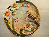 Декоративна тарілка Пташка в нарцисах Lefard AL3568 SC, код: 7430855, фото 2