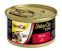 Влажный корм GimCat Shiny Cat для кошек с курицей 70 г (4002064413112) MP, код: 7581622