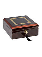 Скринька для зберігання 6-ти годинників з дерева з оригінальним дизайном колір коричневий