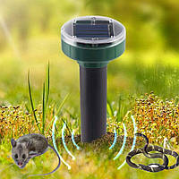 Ультразвуковой отпугиватель кротов, насекомых грызунов Garden Pro / Отпугиватель на солнечной батарее для сада