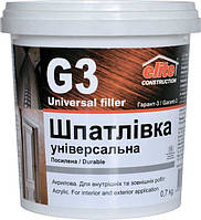 Шпатківниця фінішна універсальна посилена Elite Construction Гарант-3 0.7 кг Білий DH, код: 7681651