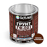 Ґрунт ГФ-021 алкідний антикорозійний універсальний Skyline Червоно-коричневий 3 кг SC, код: 8248463, фото 2