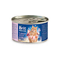 Влажный корм для кошек Brit Premium Turkey Liver 200 г, паштет с индейкой и печенью TO, код: 6837719